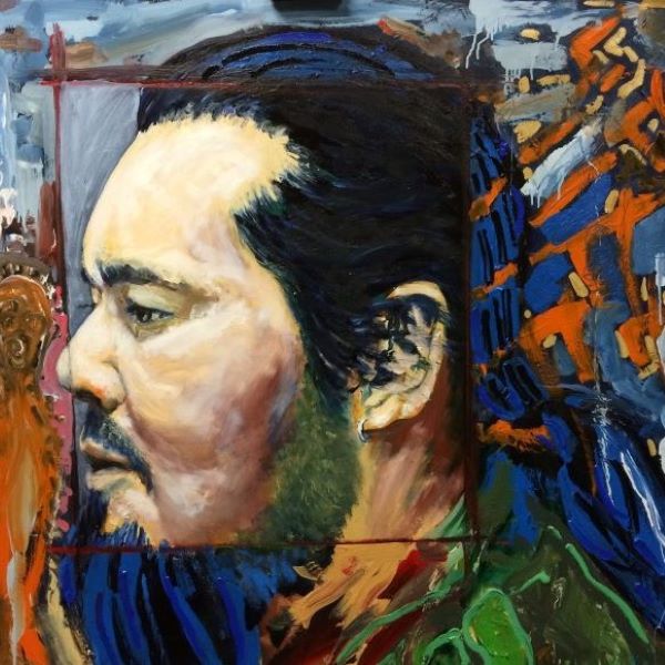 Portrait of Damien Shen, Artist, painted by Philip David