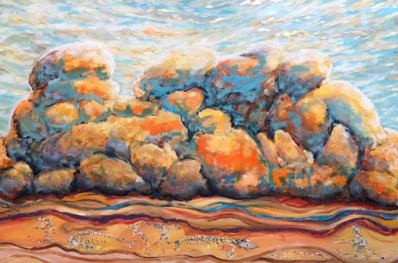 Devils Marbles painted by Philip David