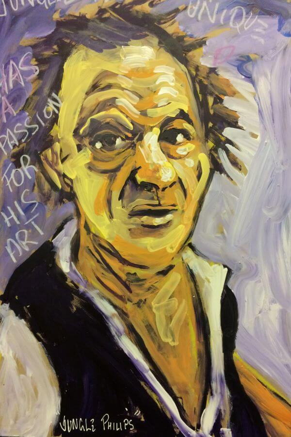 Portrait of Jungle Phillips, Artist, painted by Philip David