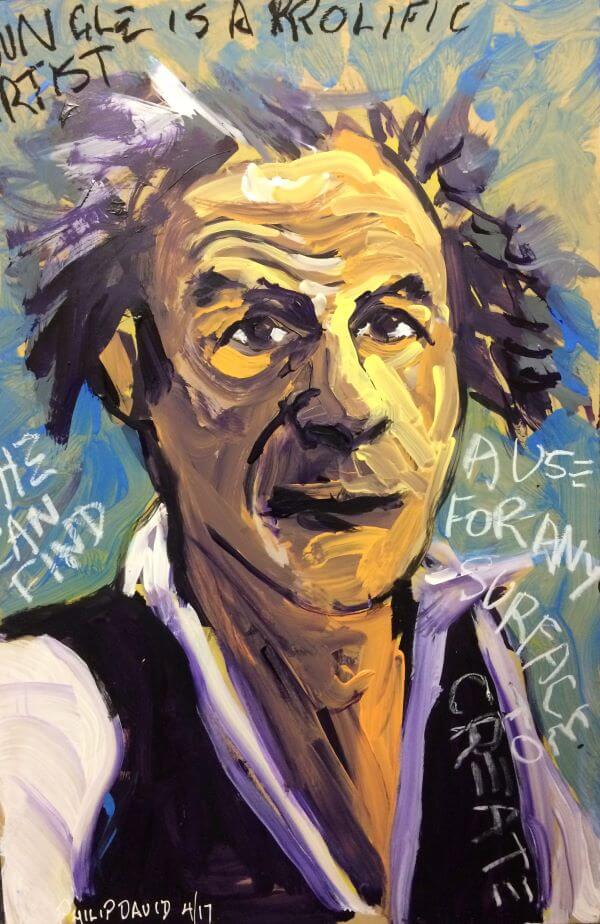 Portrait of Jungle Phillips, Artist, painted by Philip David