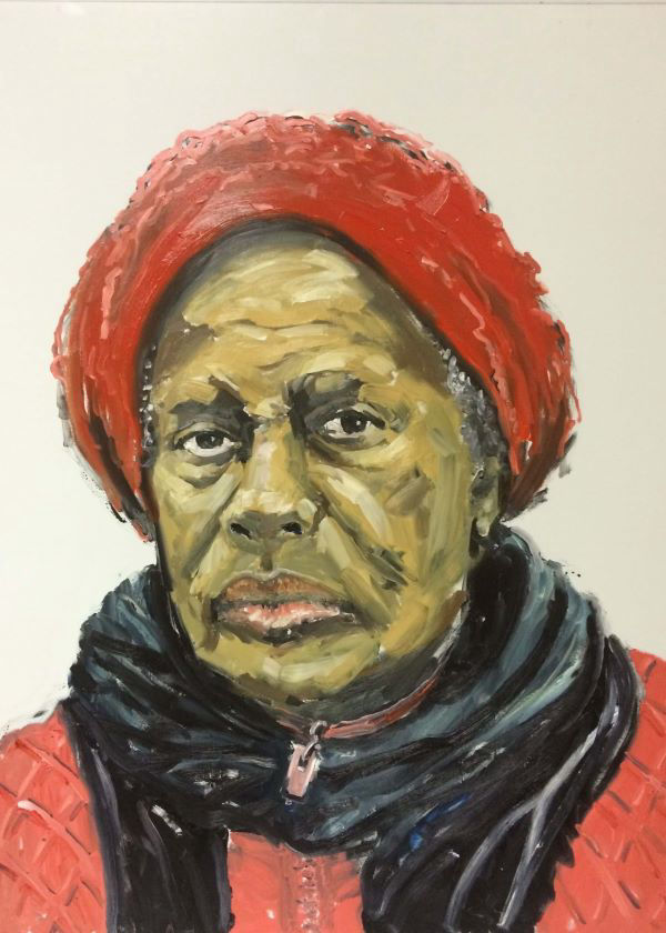 Portrait of Neriba Gallasch, Art Gallery Owner, painted by Philip David