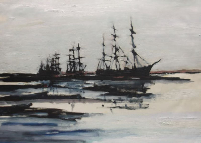 Sailing ship painted in 1990 (4) by Philip David